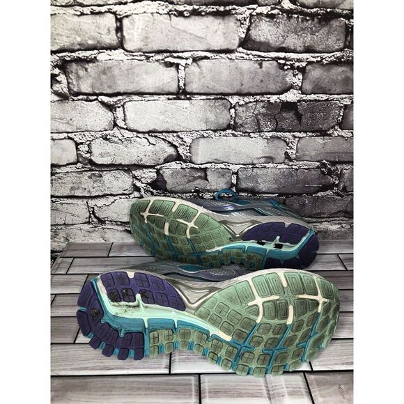 Brooks GTS Blue Gray Mesh Synthetic Lace Up Running Shoes Women Sz 11.5N US/44EU - Picture 11 of 16